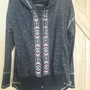 Women's navy Patterned Jacket